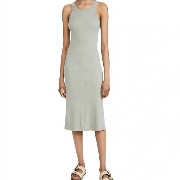 AMO | Dresses | Amo Rib Tank Dress Large Sage Green | Poshmark